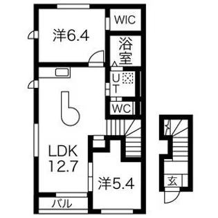 シャルメゾン【2階】の間取り