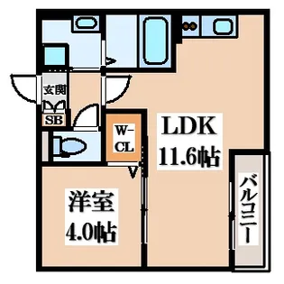 Louis Apartment長瀬ノール【1階】の間取り