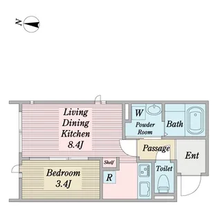 プラティーク蒲田【3階】の間取り