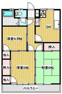 グランドハイツ野上【3階】の間取り