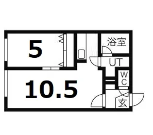 フィオレンテ豊平公園【2階】の間取り