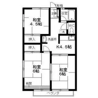シティハイムグリーンユイA【2階】の間取り