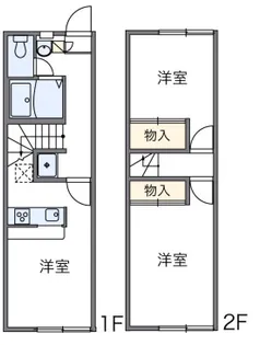 レオパレス峯下Bの間取り