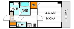 グランパシフィック松虫通【2階】の間取り