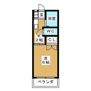 シティーハイツ紅雲【2階】の間取り