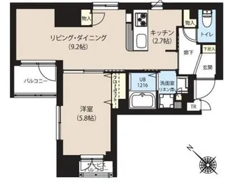 グランカーサ日本橋浜町【2階】の間取り