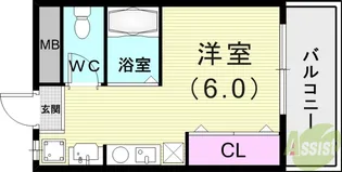 シャトーロベリア【3階】の間取り