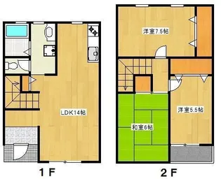 タウンハウス御領F棟の間取り