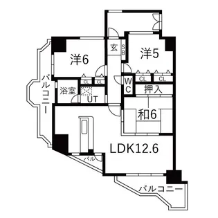 リーベスト大財【4階】の間取り
