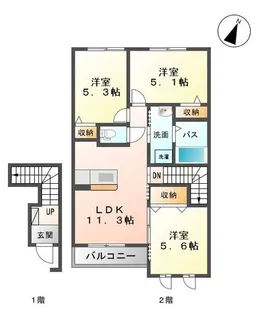 レフィーノ【2階】の間取り