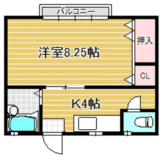 STUDIO DEMAIN【2階】の間取り