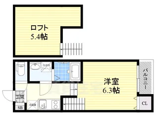 ハーモニーテラス十番2【2階】の間取り