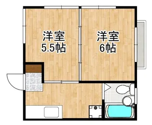 白金原ハイツ【1階】の間取り