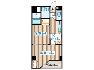 ボヌ-ル・エスト【7階】の間取り