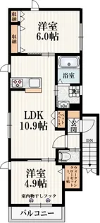 LA CASA D’OLIVA【2階】の間取り