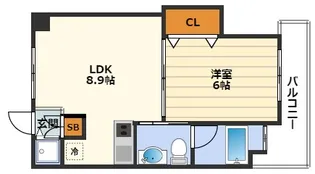 サクセス天神橋フロント【5階】の間取り