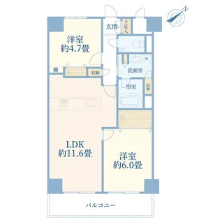 ヴェラハイツ勝どき【6階】の間取り
