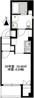b’CASA Asakusa【2階】の間取り