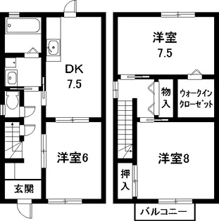 ミレニアムヴィレッジ A棟【1階】の間取り