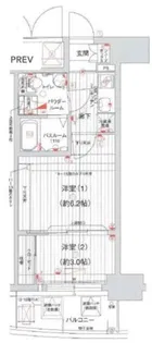 ラシュレエグゼ本町【11階】の間取り