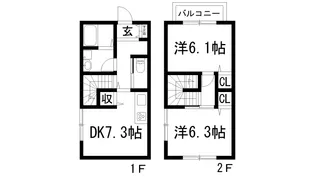 フェリーチェヒルB棟の間取り