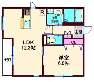 プレミール・ホリ【1階】の間取り