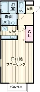 ハピネス清原台【2階】の間取り