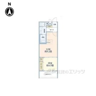 ウェルスクエア千本下長者【2階】の間取り