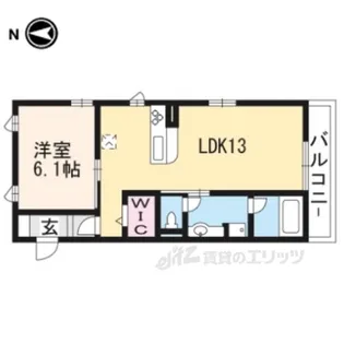 フォレスト桃山筑前台【1階】の間取り