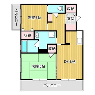 ヴィルフォーレ・シミズ【1階】の間取り