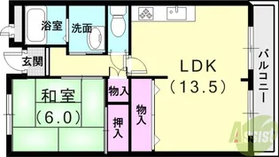 ル・パレ鈴らん【2階】の間取り