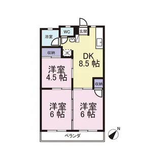 清宮ハイツ【3階】の間取り
