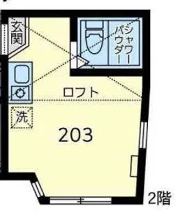 ユナイト丸山ポールモーリア【2階】の間取り