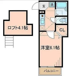 ラ・メール溝の口【1階】の間取り