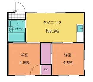 クローバーハイツ【2階】の間取り