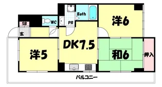 セントラルハイツ神戸【5階】の間取り