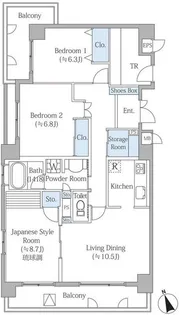 グランス木場公園【6階】の間取り
