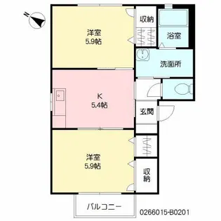 フォーレスヤマグチ B棟【2階】の間取り