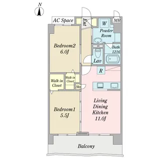 グランジュテ【6階】の間取り