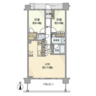 アールブラン綱島【3階】の間取り