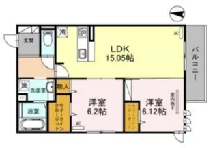シュエットはくよう【1階】の間取り