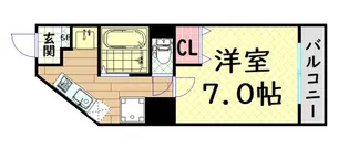 vineルミエール大国町【3階】の間取り