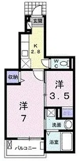 ノーブル中野【1階】の間取り