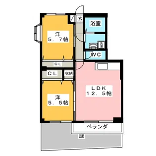 ベルバランセ杉浦 壱番館【1階】の間取り