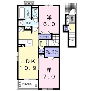 ヴィラフィオーレ藤原 I【2階】の間取り