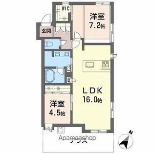 ディアス白金【1階】の間取り