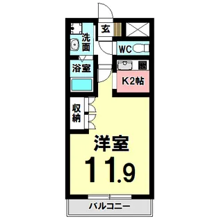 岐阜県多治見市池田町7【アパート】の間取り