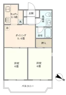 重恵ハイツ【4階】の間取り