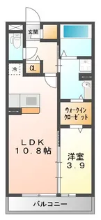 Joie Bonheur Deux ジョワボヌールドゥ【1階】の間取り