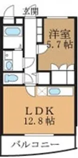 ピノ・ソレアード【1階】の間取り